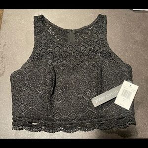 NWT My Michelle glittery black crop top
